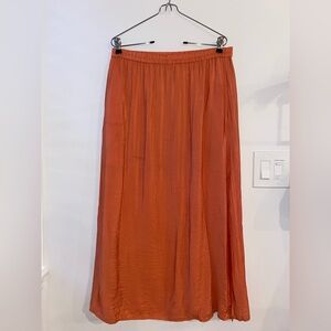 H&M Orange Maxi Skirt - Size M